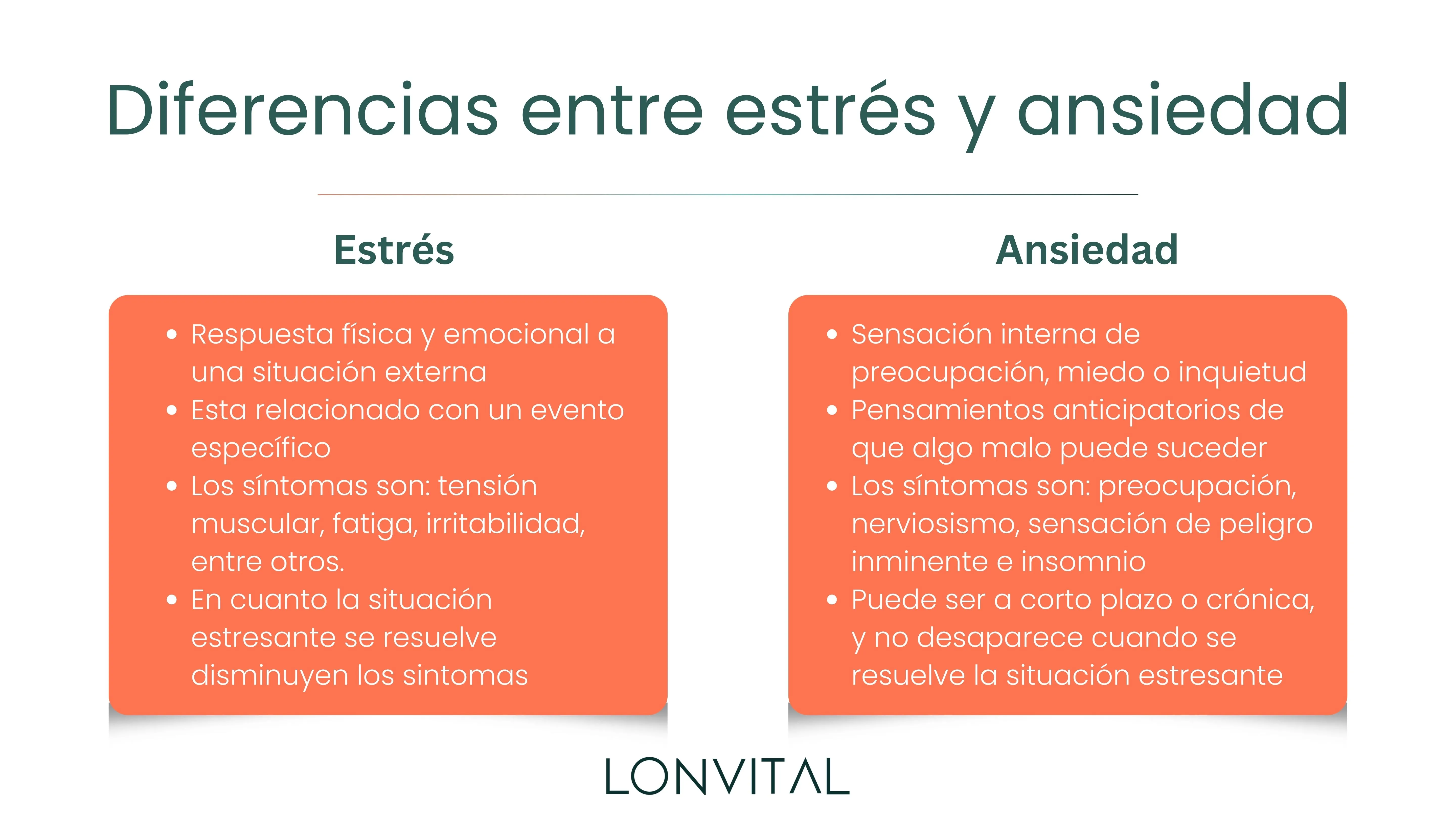 Diferencias entre estrés y ansiedad