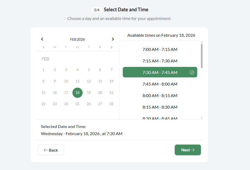 Online Booking