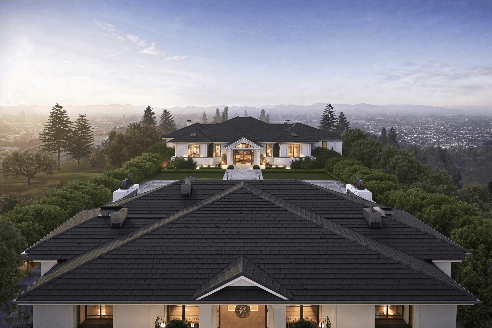 Two home roofs in Los Angeles, CA.