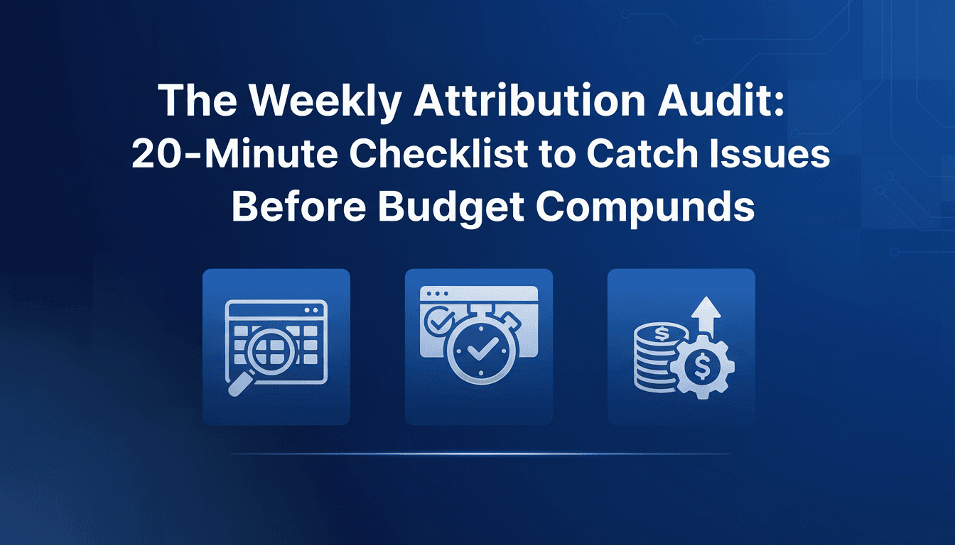 The Weekly Attribution Audit: 20-Minute Checklist to Catch Issues Before Budget Compounds
