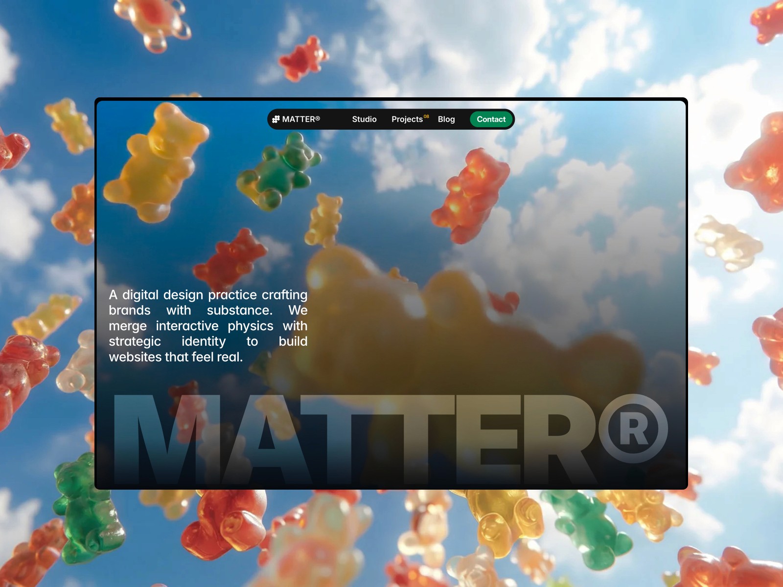 MATTTER® — 高级暗黑极简创意机构官网设计灵感