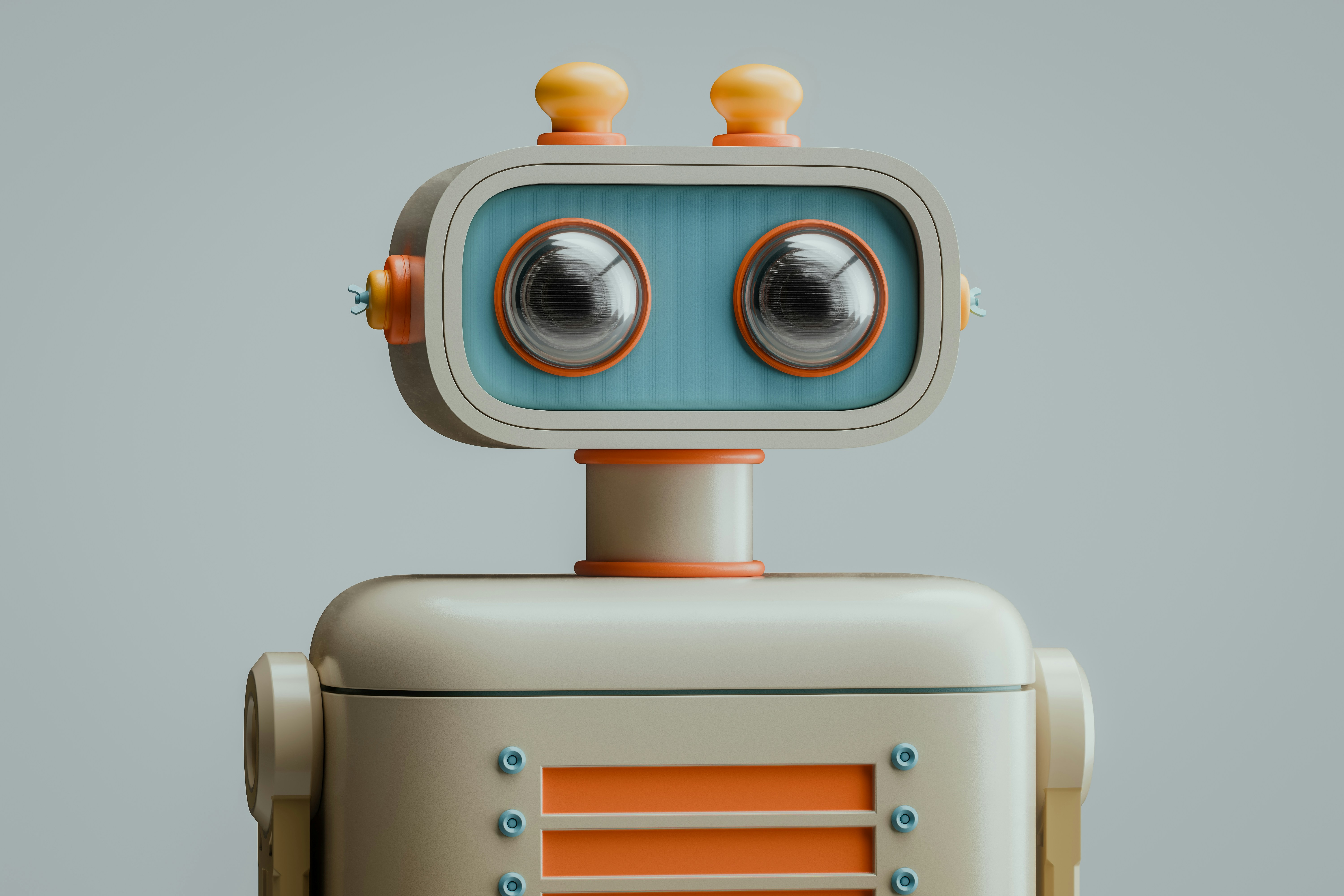 3D illustration of a robot