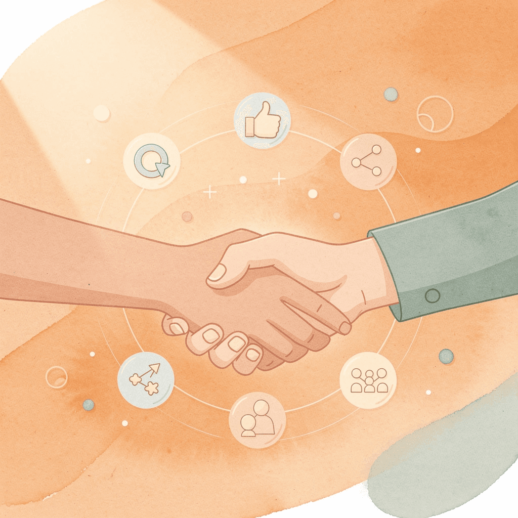 Handshake scene representing trust and partnership in choosing an SEO agency - Ethical SEO Agency