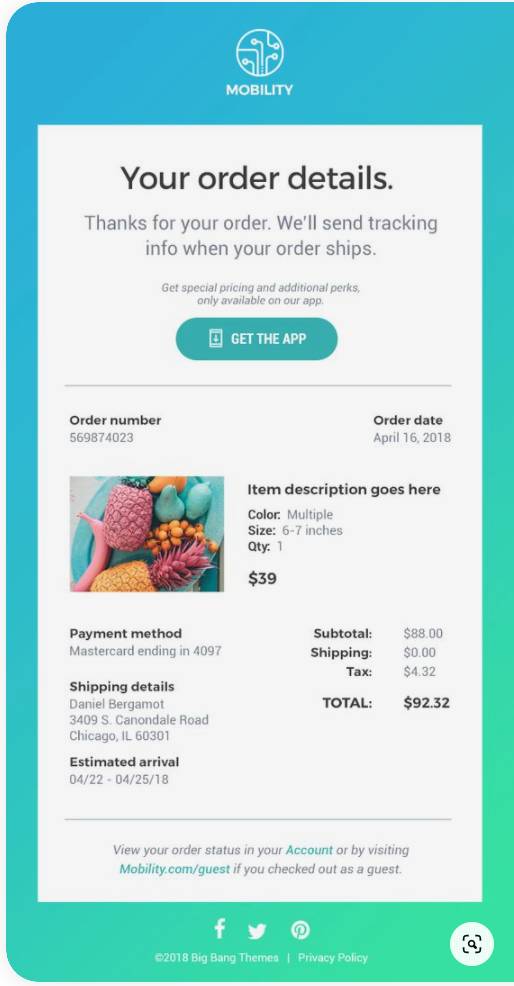 Order Confirmation