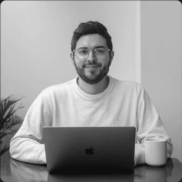 Portrait avatar of a woman with dark hair on a yellow background