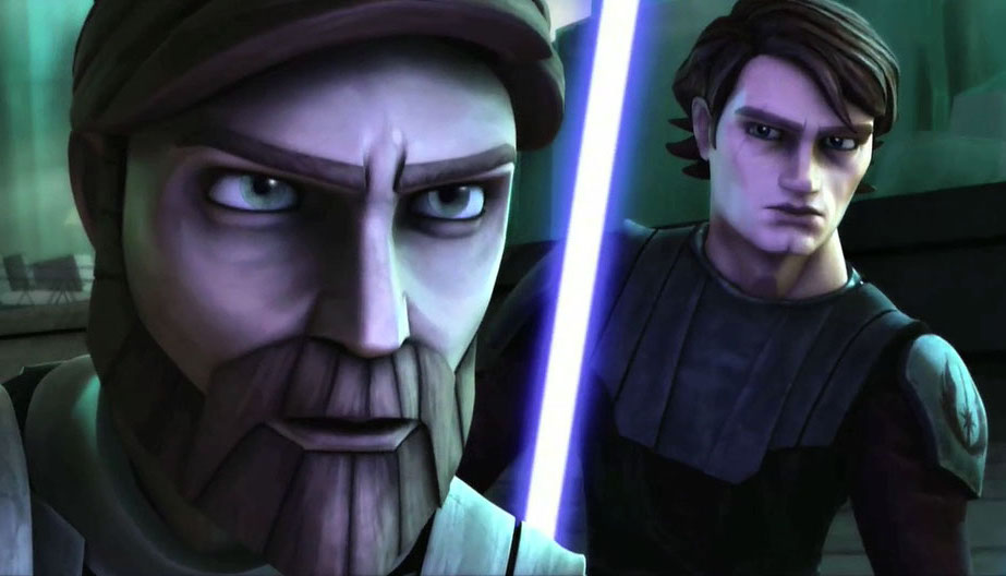 Obi-Wan and Anakin as seen in The Clone Wars television series