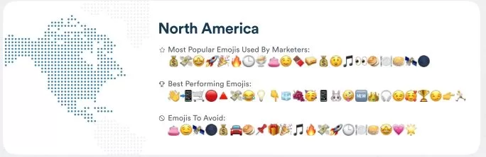 américa do norte emojis