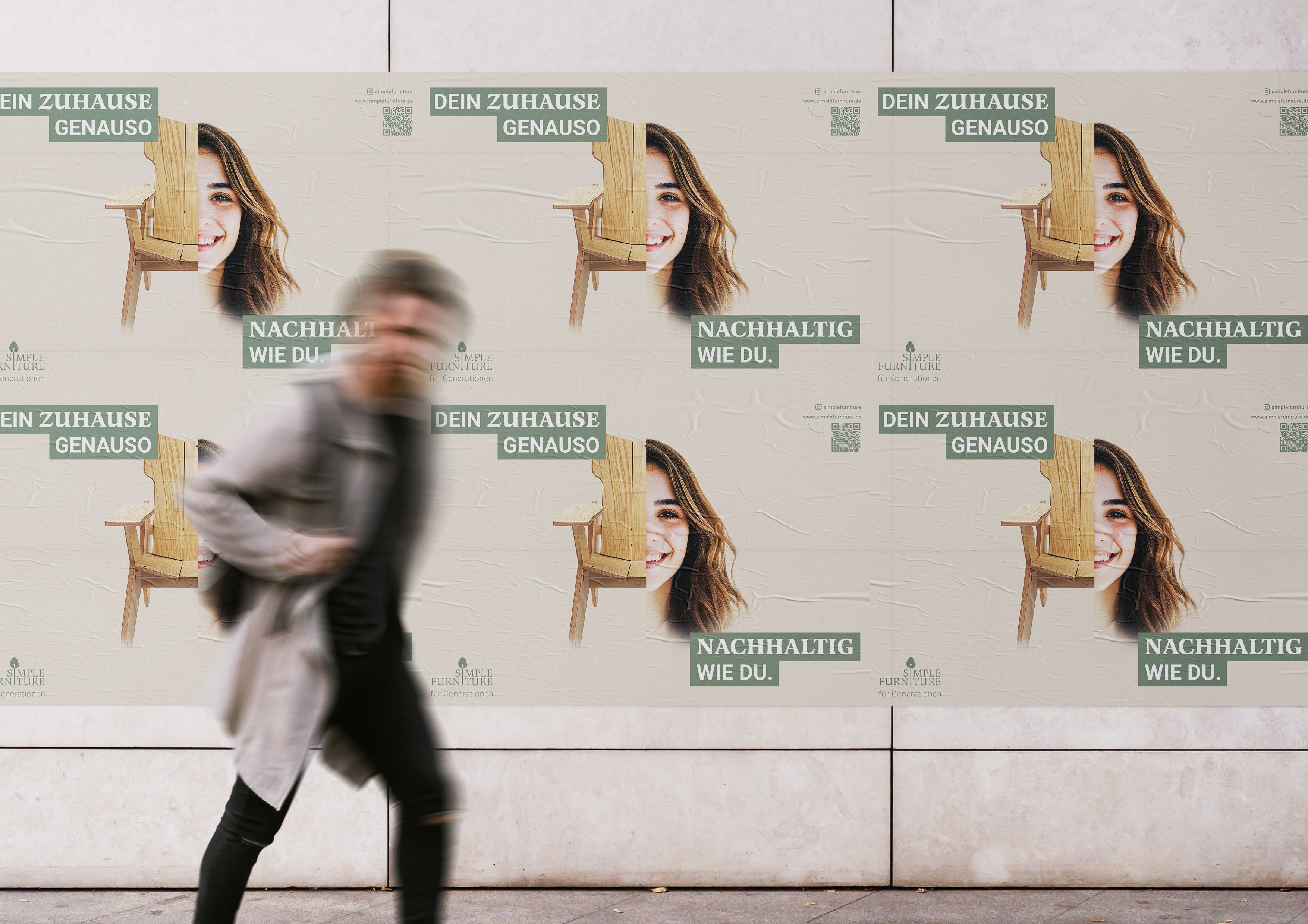 Out-of-Home-Plakatkampagne für Simple Furniture im urbanen Raum