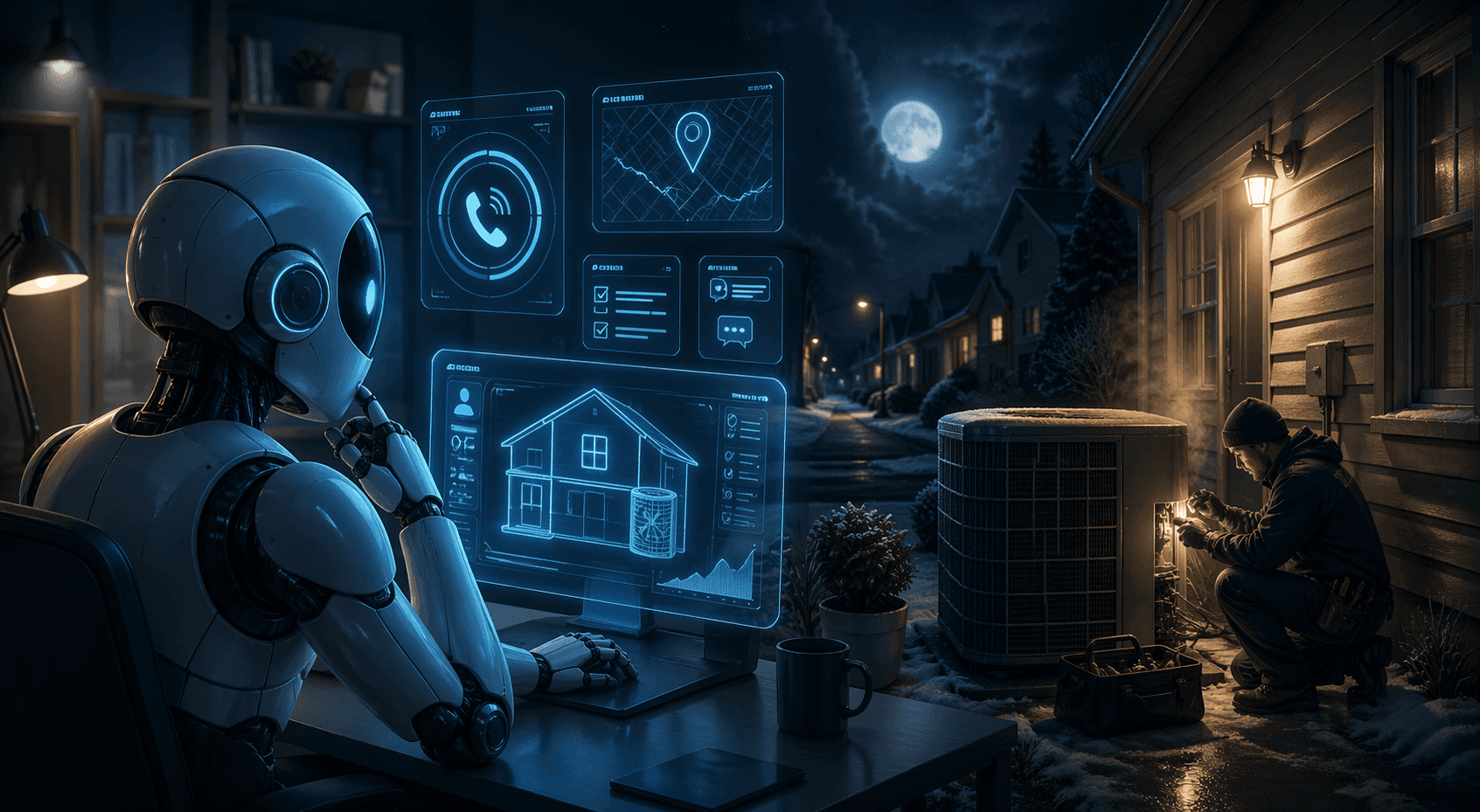  AI for home service emergency dispatch 