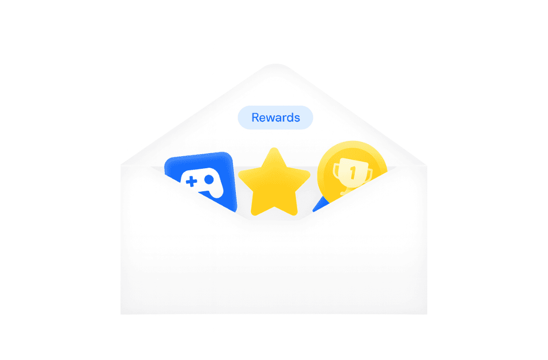Envelope containing recommendations like “Fix churn spike” and “Action,” symbolizing actionable insights.