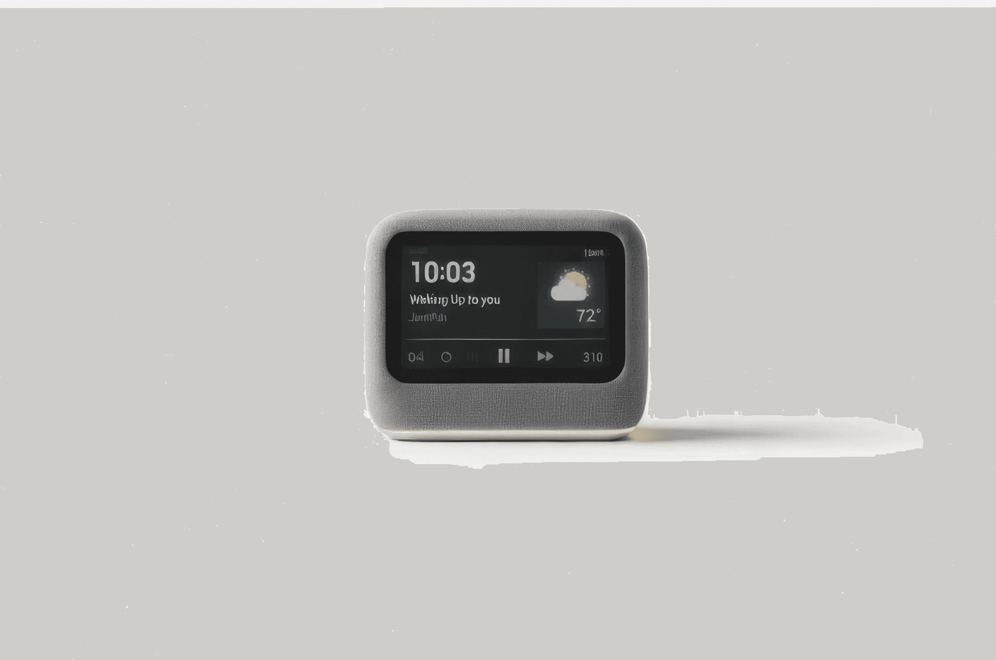 A small black rectangular device on a white background, featuring two circular buttons.