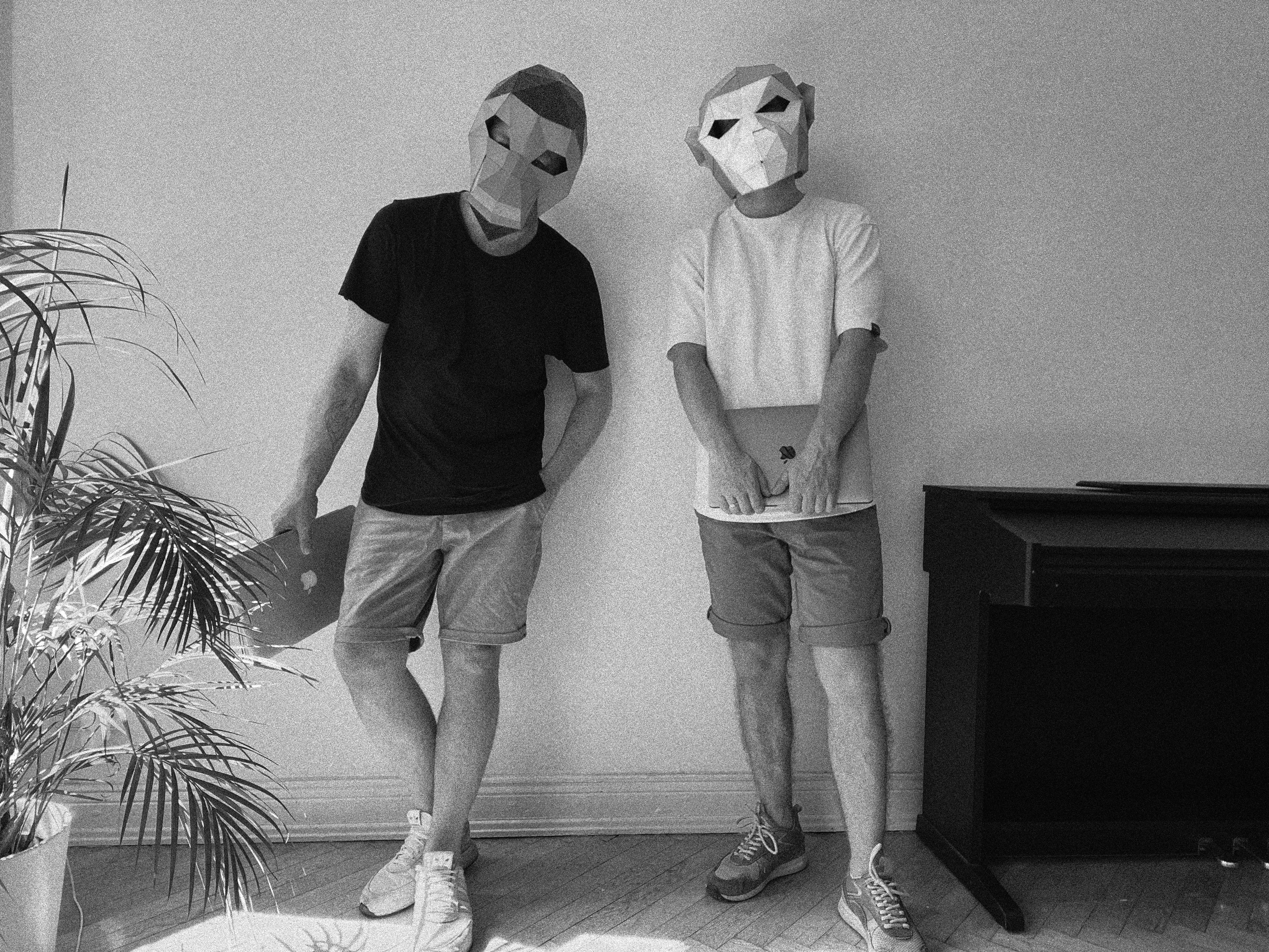 Team working in an office watching at a presentation