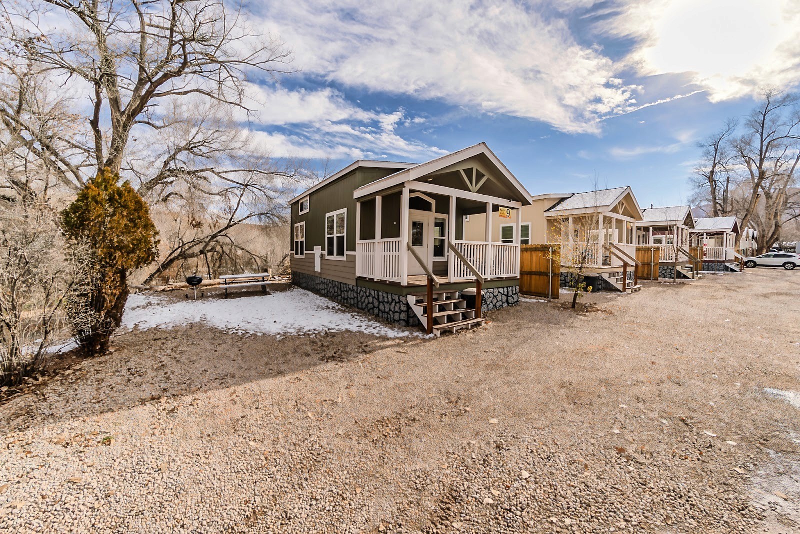 Edge of the Desert vacation rentals near Arches National Park, offering pet-friendly, affordable tiny homes for travelers and seasonal workers.