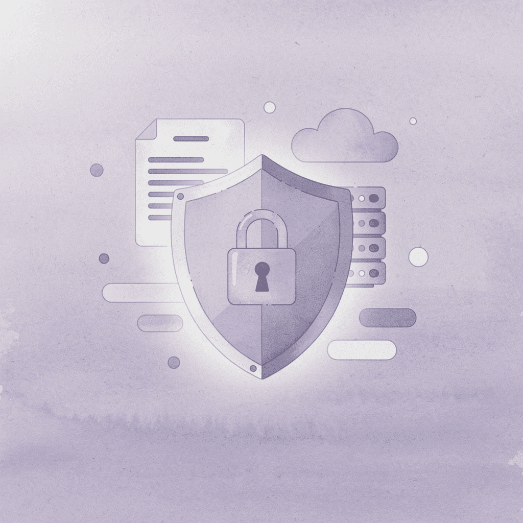  Shield protecting documents representing protection from future liabilities