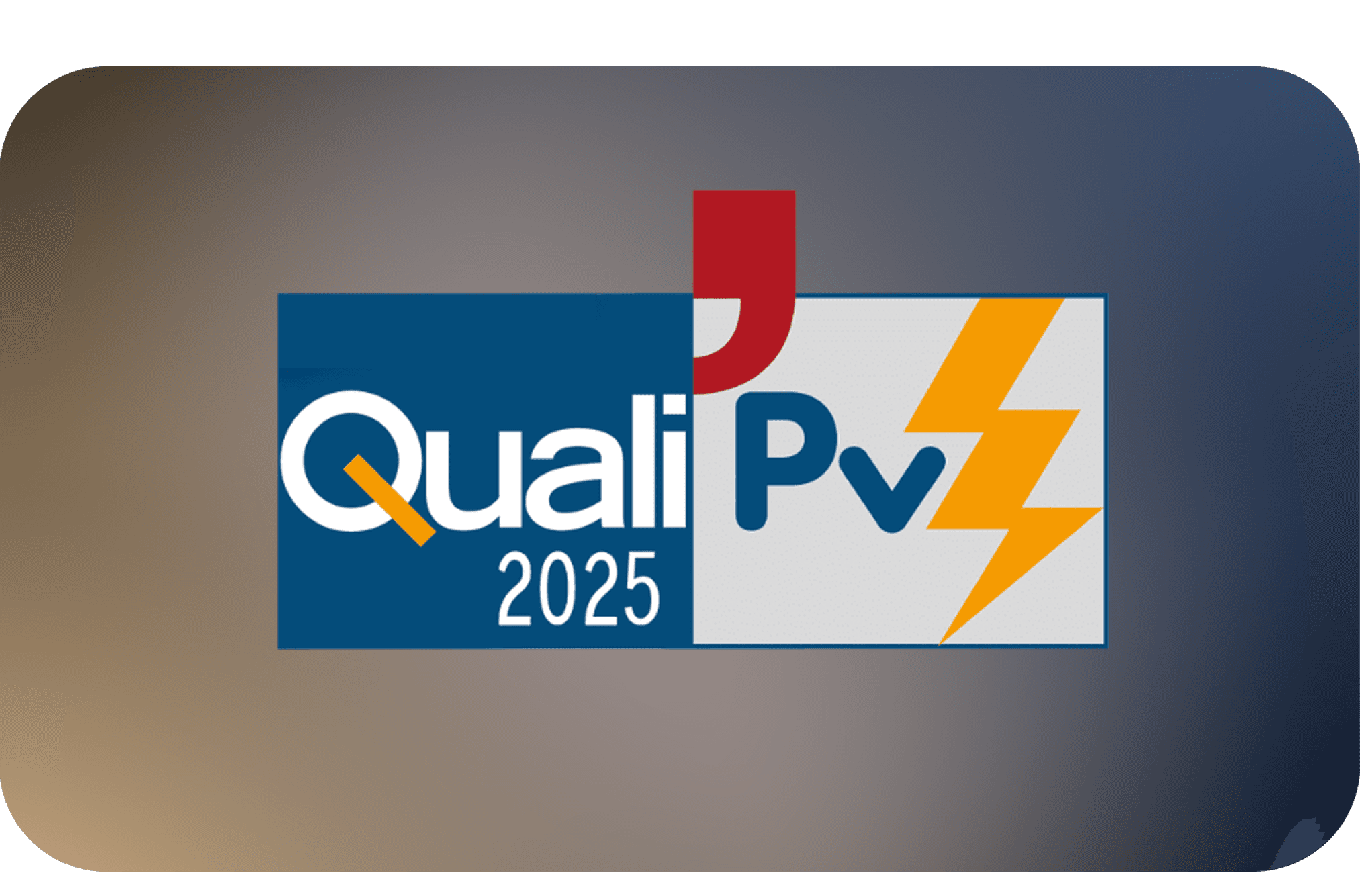 Logo QualiPV dont Solarock est certifié, le label délivré par l’organisme Qualit'EnR qui atteste des compétences des professionnels de l’installation de panneaux photovoltaïques.
