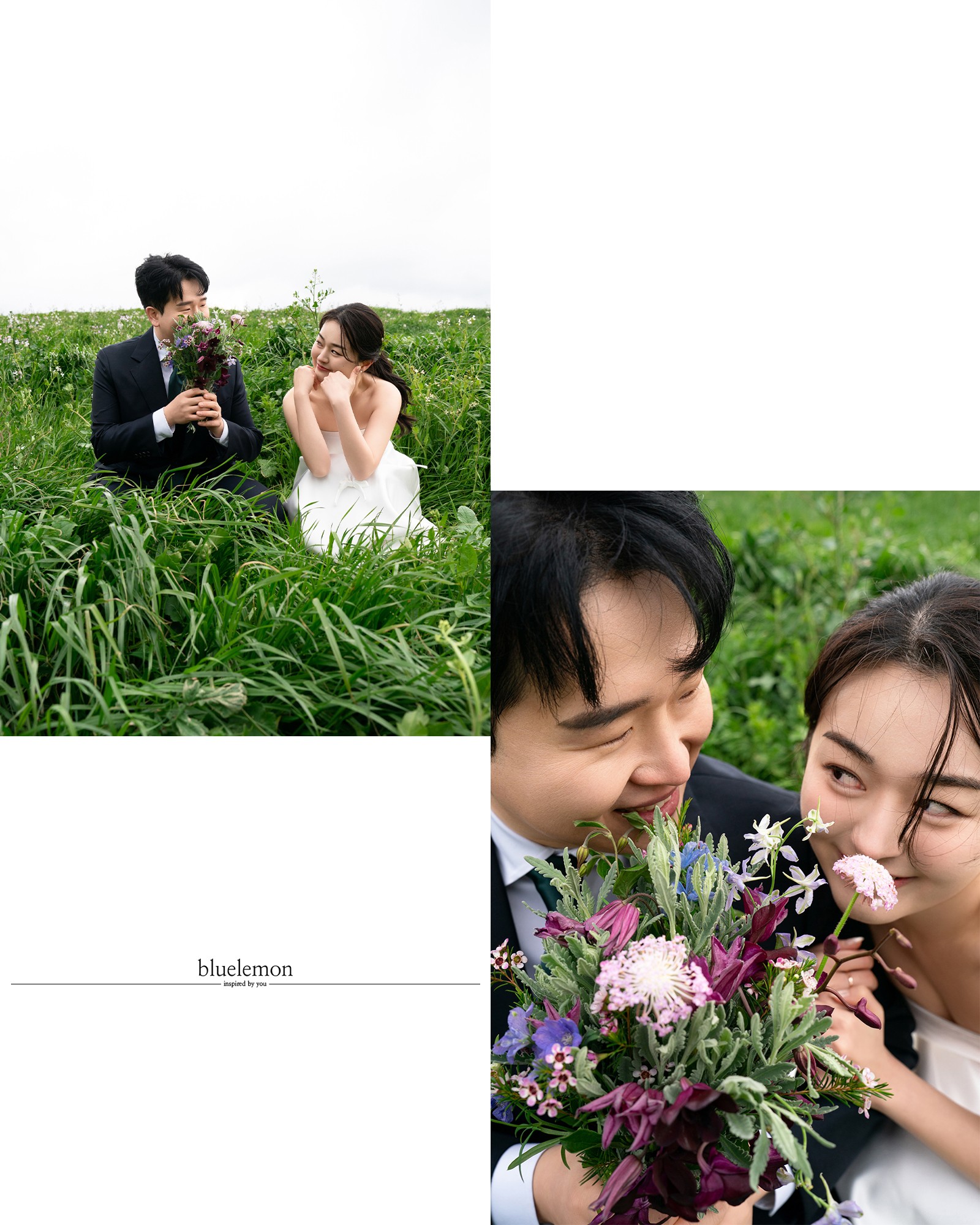 [필름커넥트] 제주 안친오름 웨딩스냅 촬영 후기 | 들판 웨딩사진 작가추천 블루레몬스냅