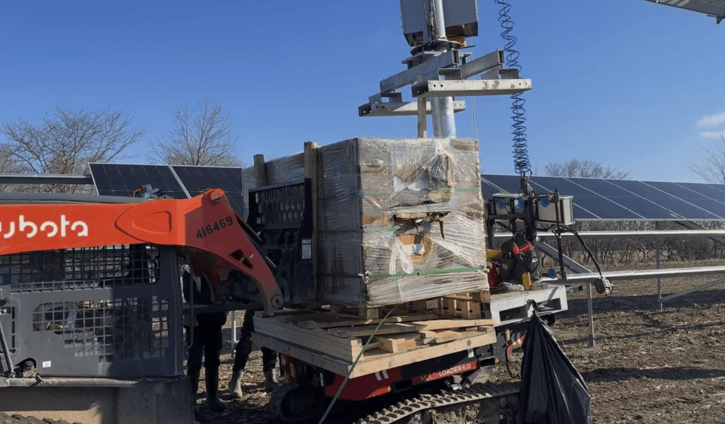 Loading Panels directly on Solar MULE rack