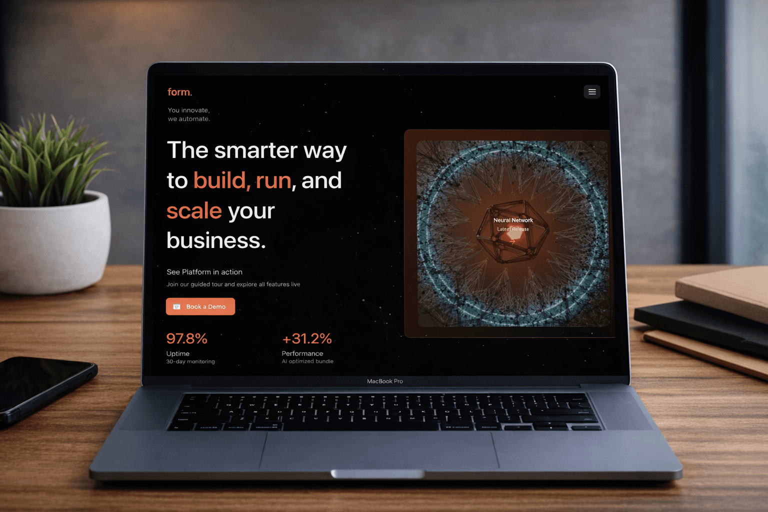 A bit strange, but in some situations extremely useful mockup of a business card lying next to a piece of plexiglass. Perfect visualization for presenting all kinds of projects that you want to highlight and show in your portfolio.