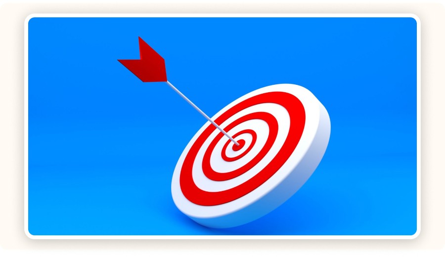 Red and white target