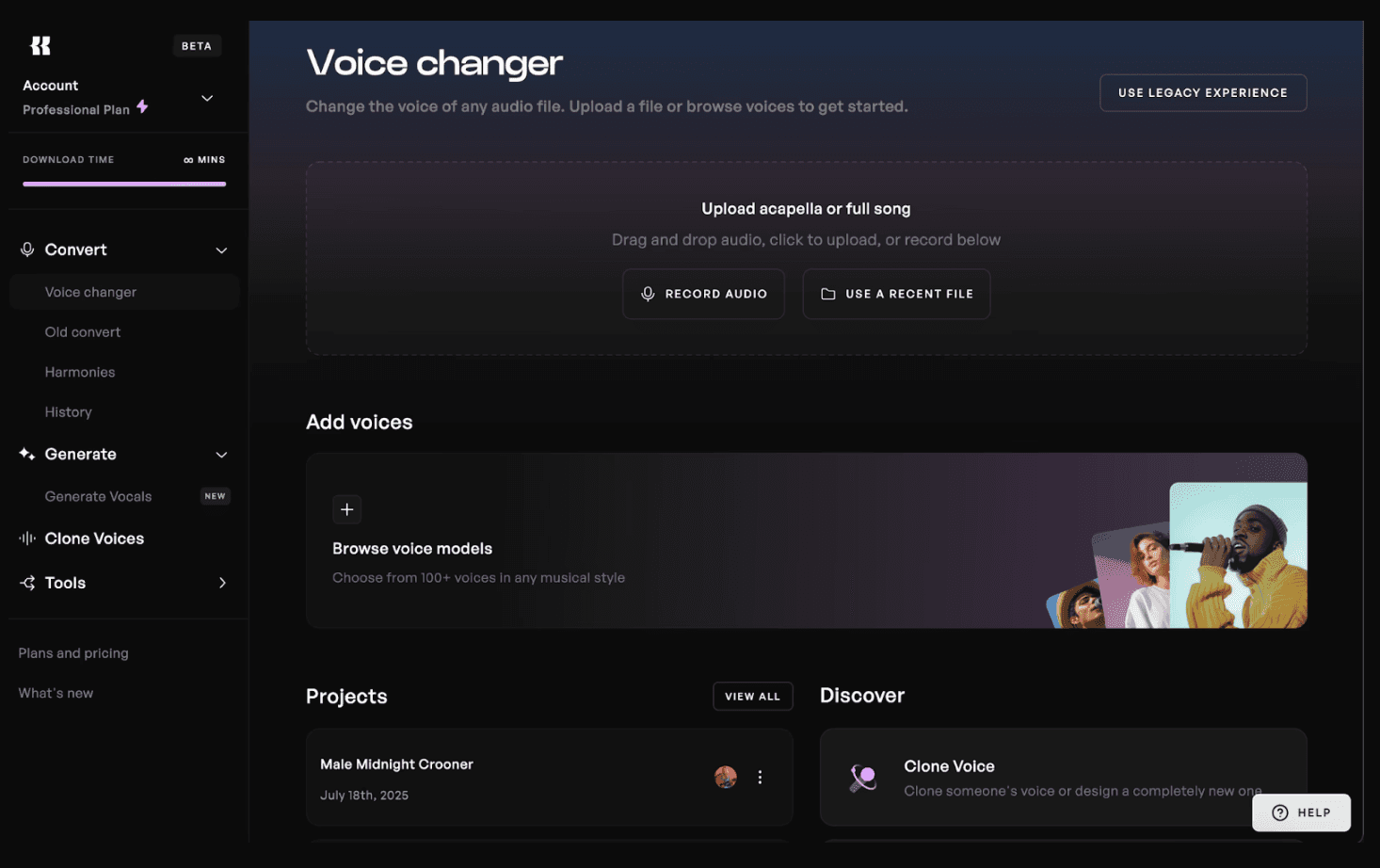 Kits Voice Changer screen
