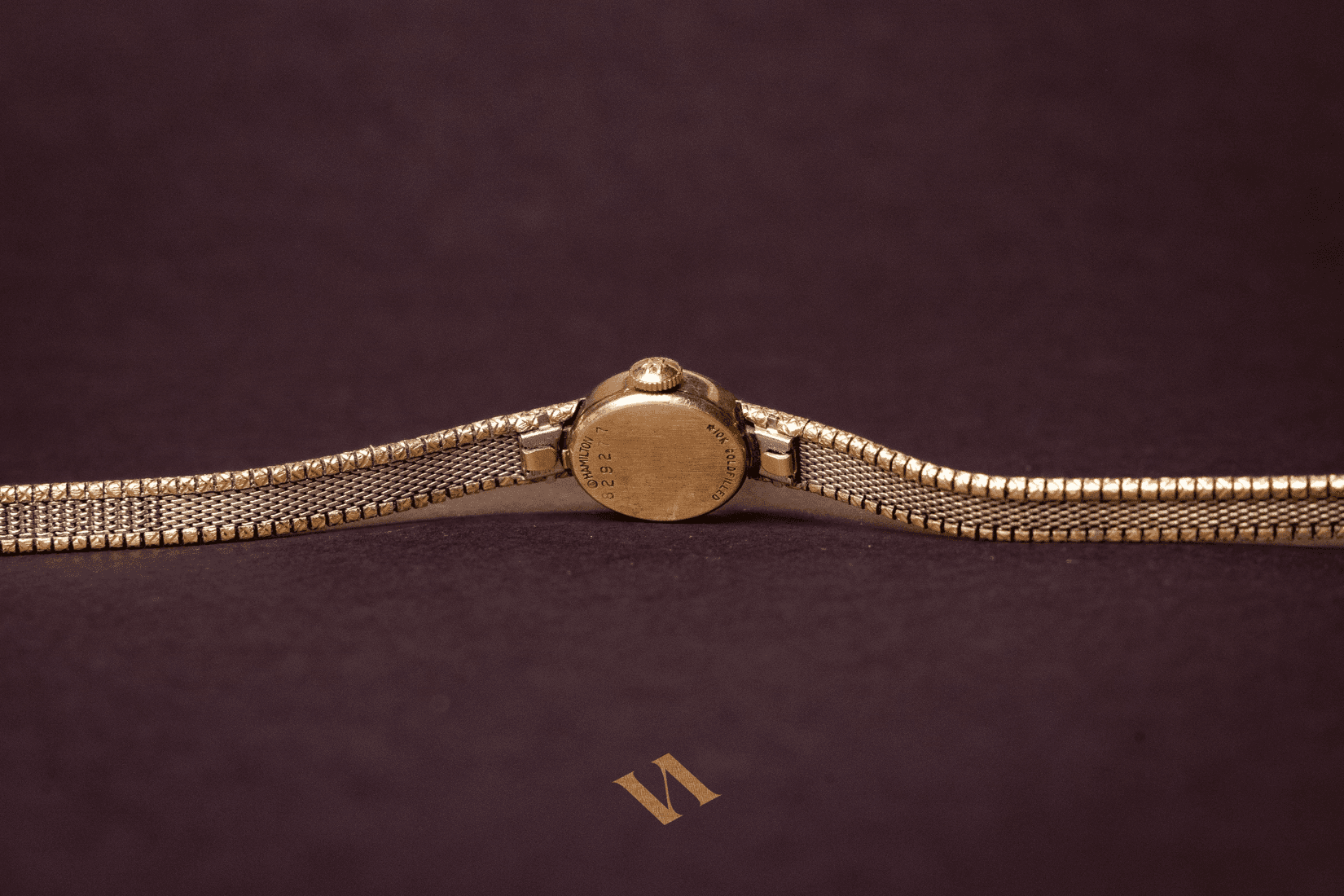 Vintage hamilton watch back engraved branding