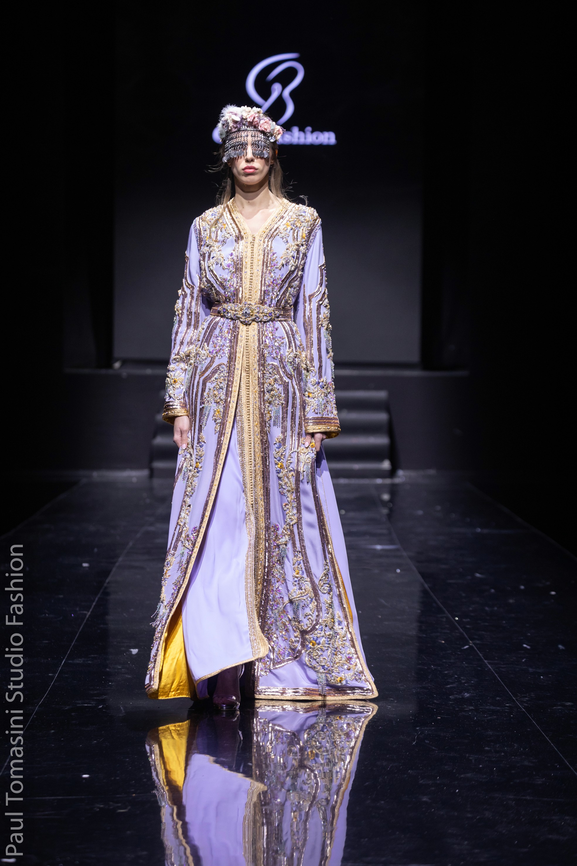 Futuristic fashion pose