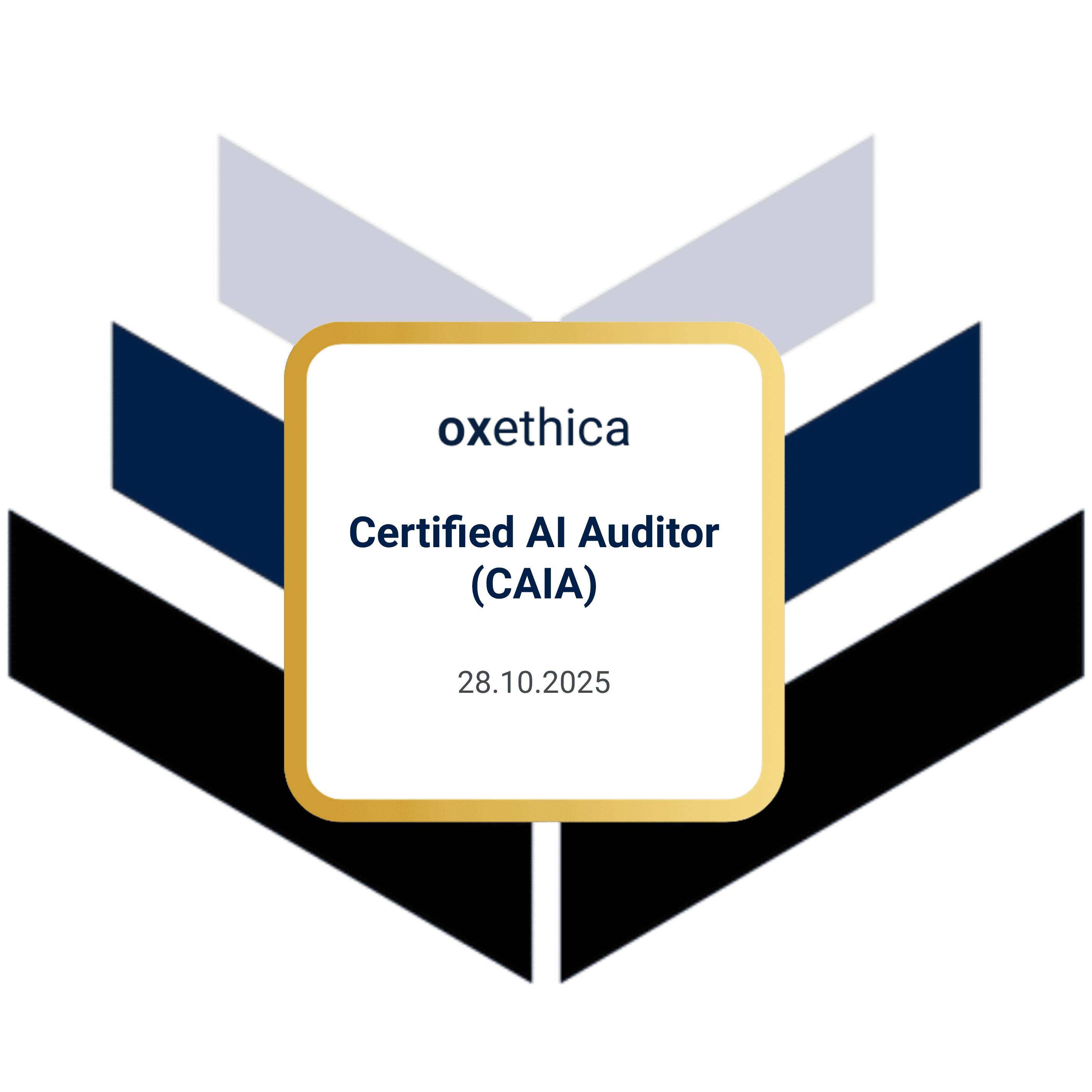 Maria Berrio oxetica certification of AI uditor CAIA