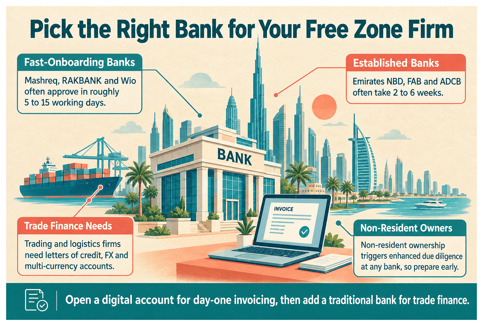 Infographic: Which Banks Are Best for a New Dubai Free Zone Company