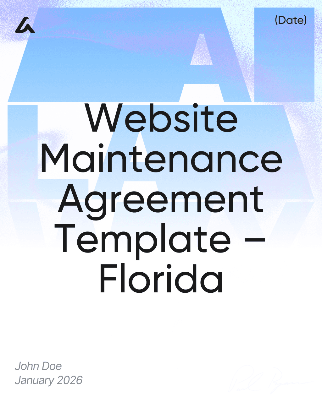 Website Maintenance Agreement Template – Florida