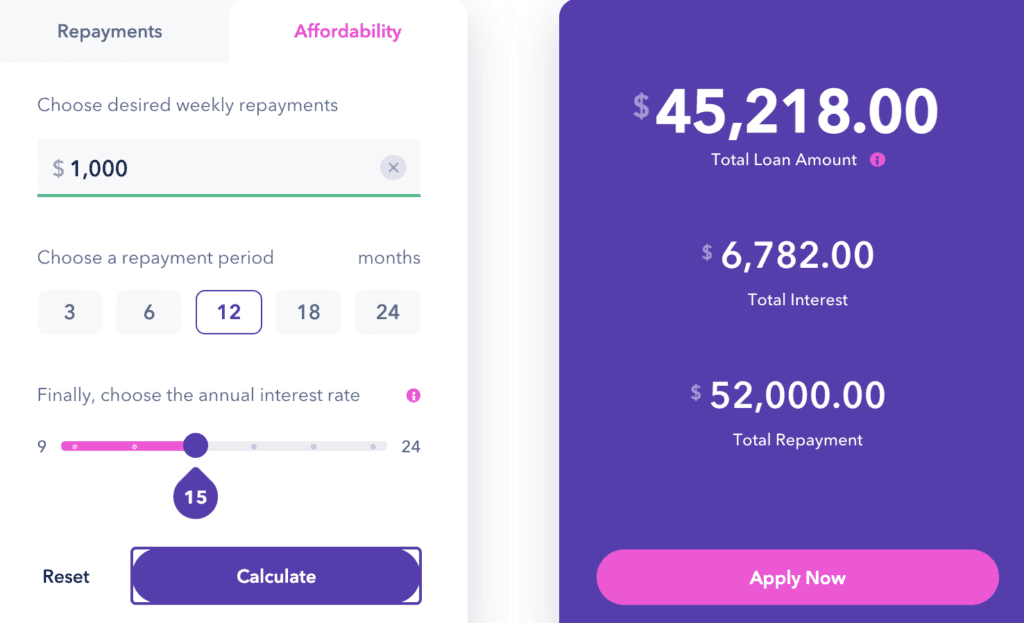Business Loan Calculator Affordability