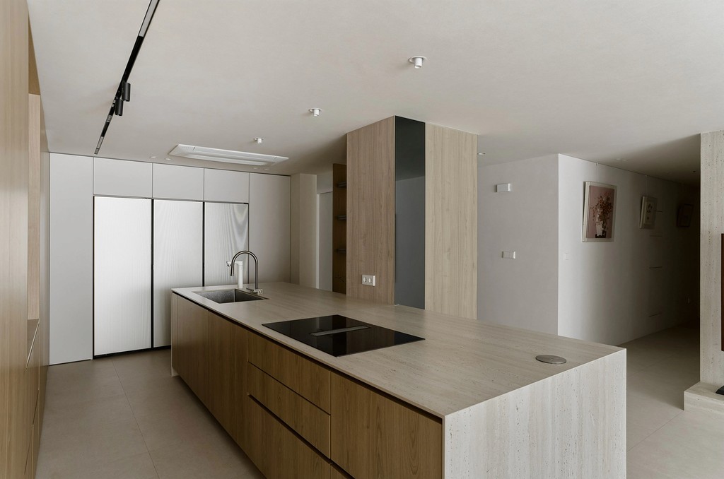 a room with a couch and a table