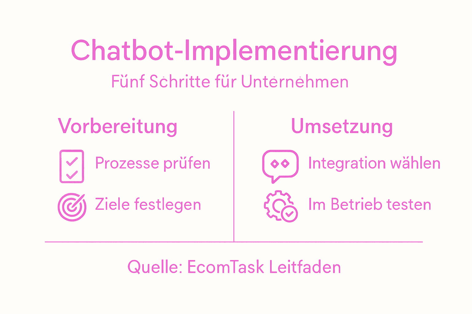 Übersicht: So gelingt die Einführung von Chatbots – die wichtigsten Schritte auf einen Blick