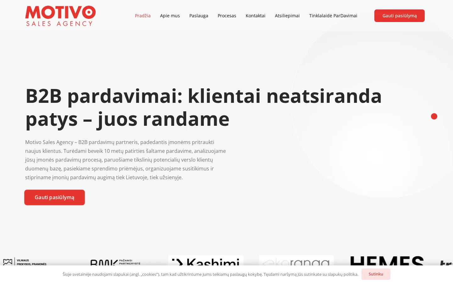 Motivo homepage hero