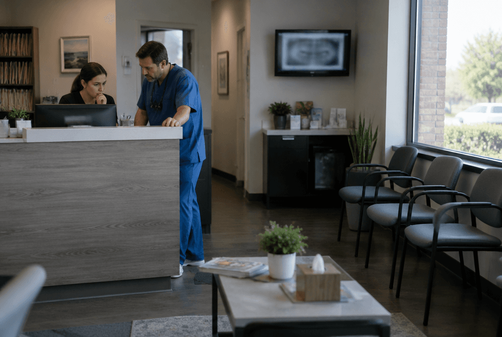Patient frustrated while trying to book an appointment on a hard-to-use clinic website