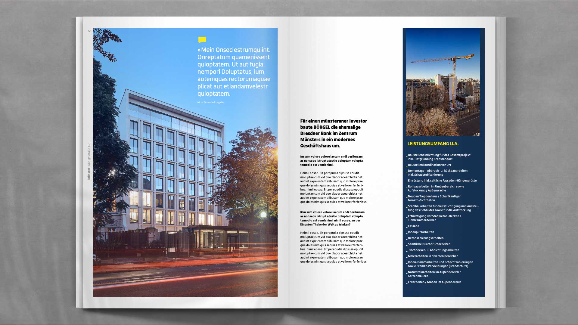 Themenseite zu internationalen Projekten von Börgel Bau – visuell stimmig inszeniert mit Weltkarte, Icons und Bildern aus dem Auslandseinsatz.