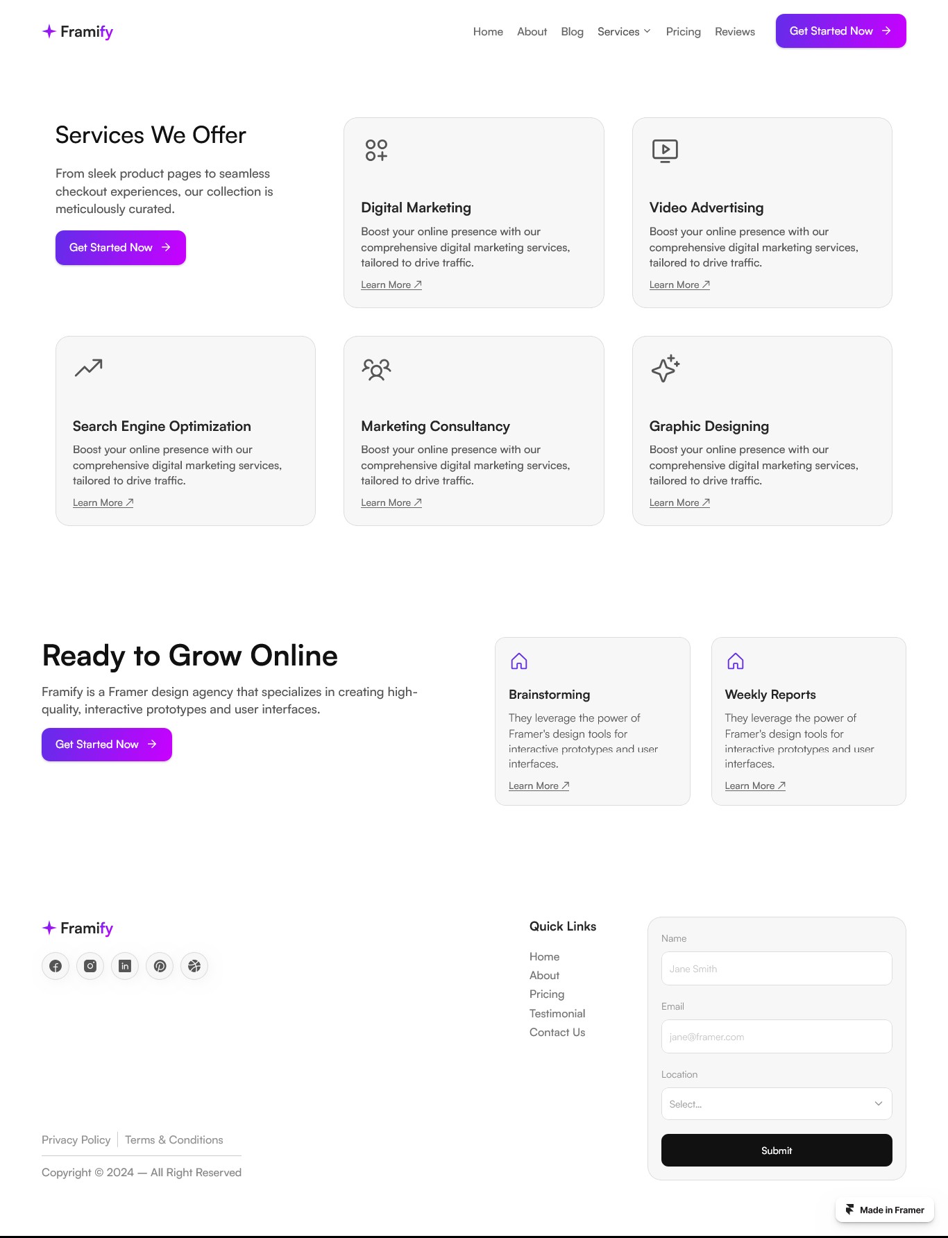 Framer Service Page v6
