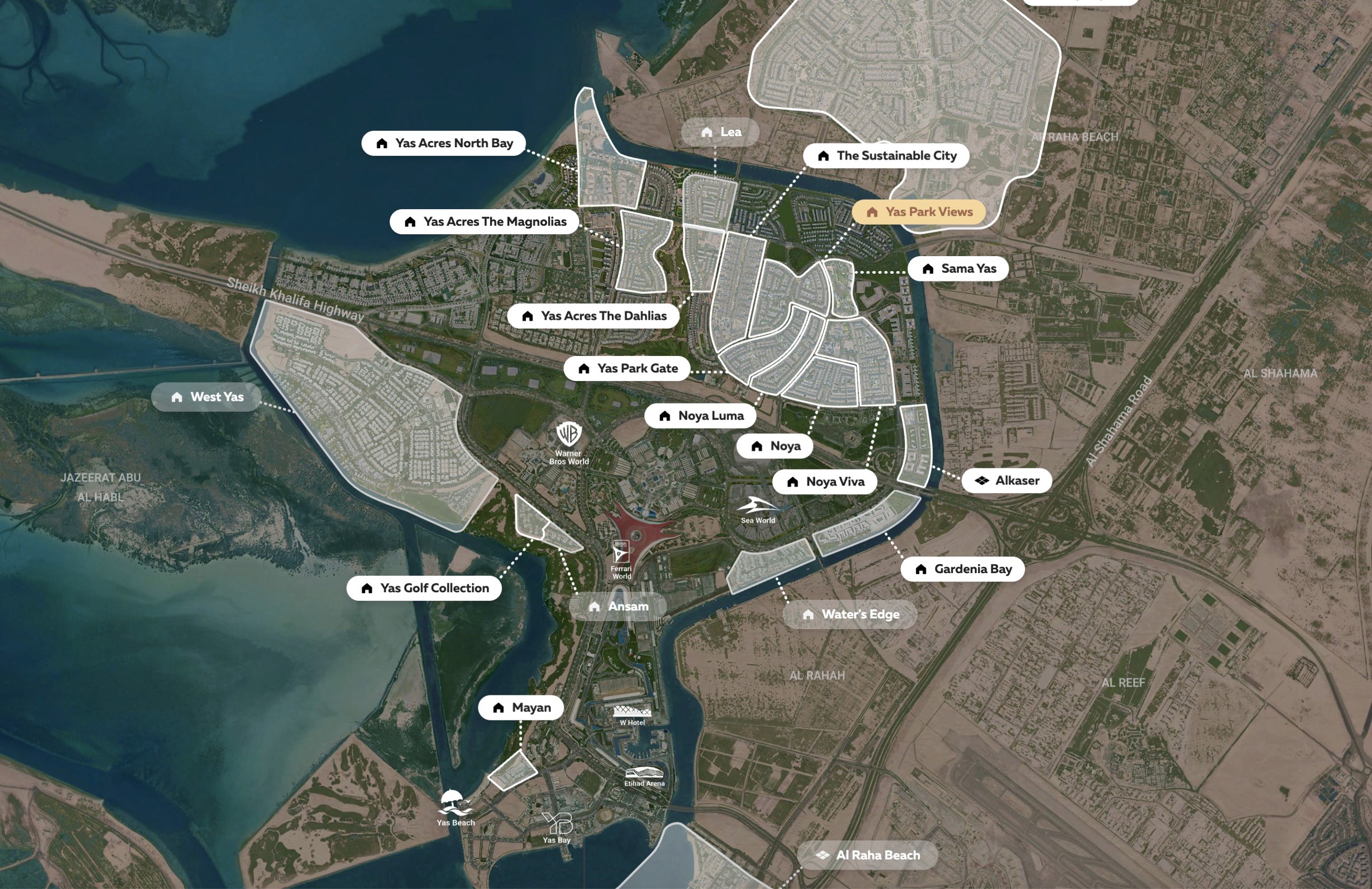 Yas Island Project Map