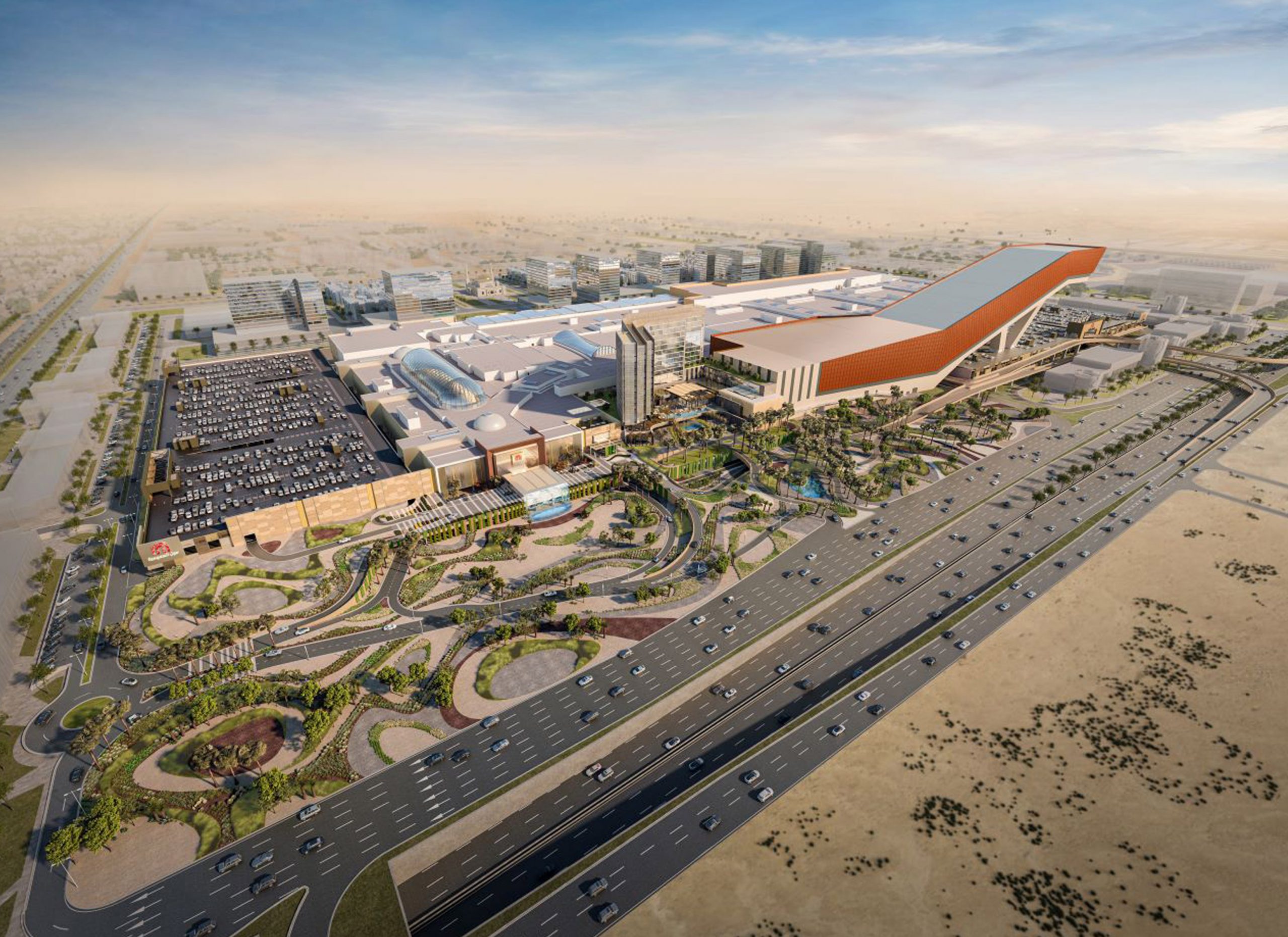 Project view of Mall of Saudi a complex plot in Saudi Arabia, supported by financial modelling