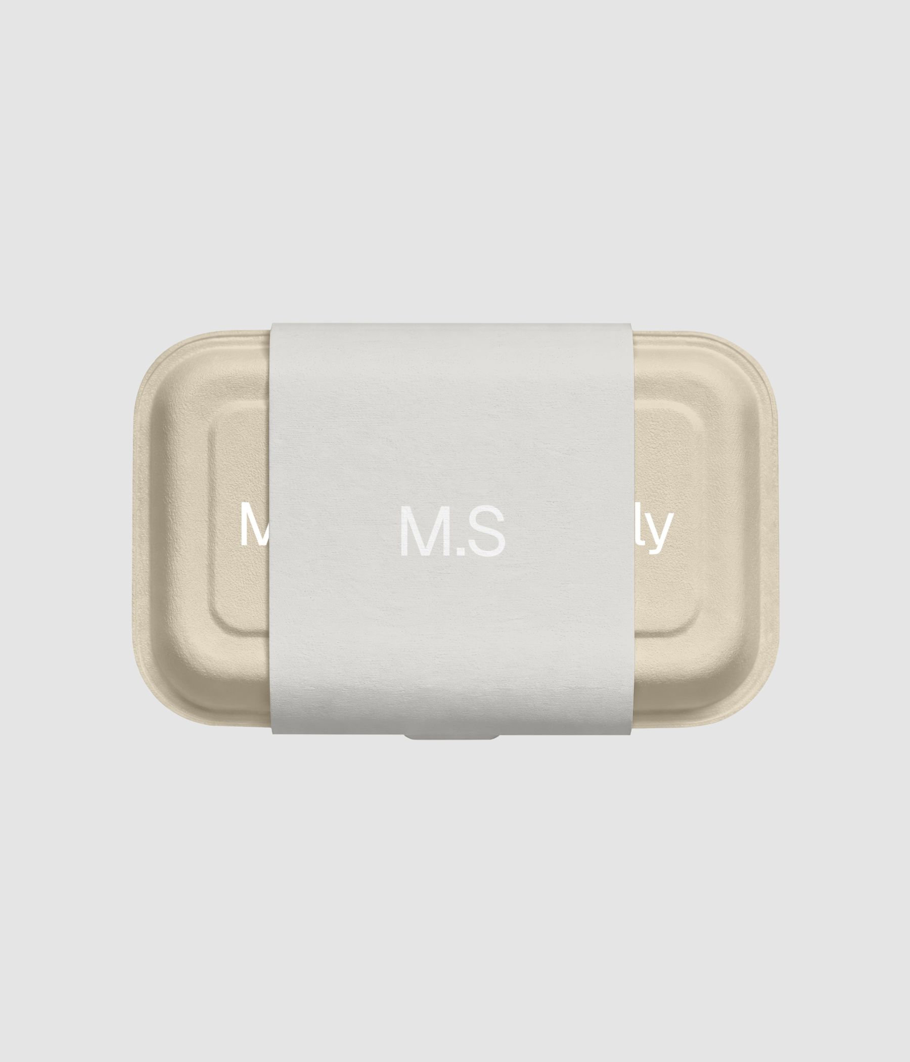 Realistic food box sleeve mockup for takeaway and delivery identity design