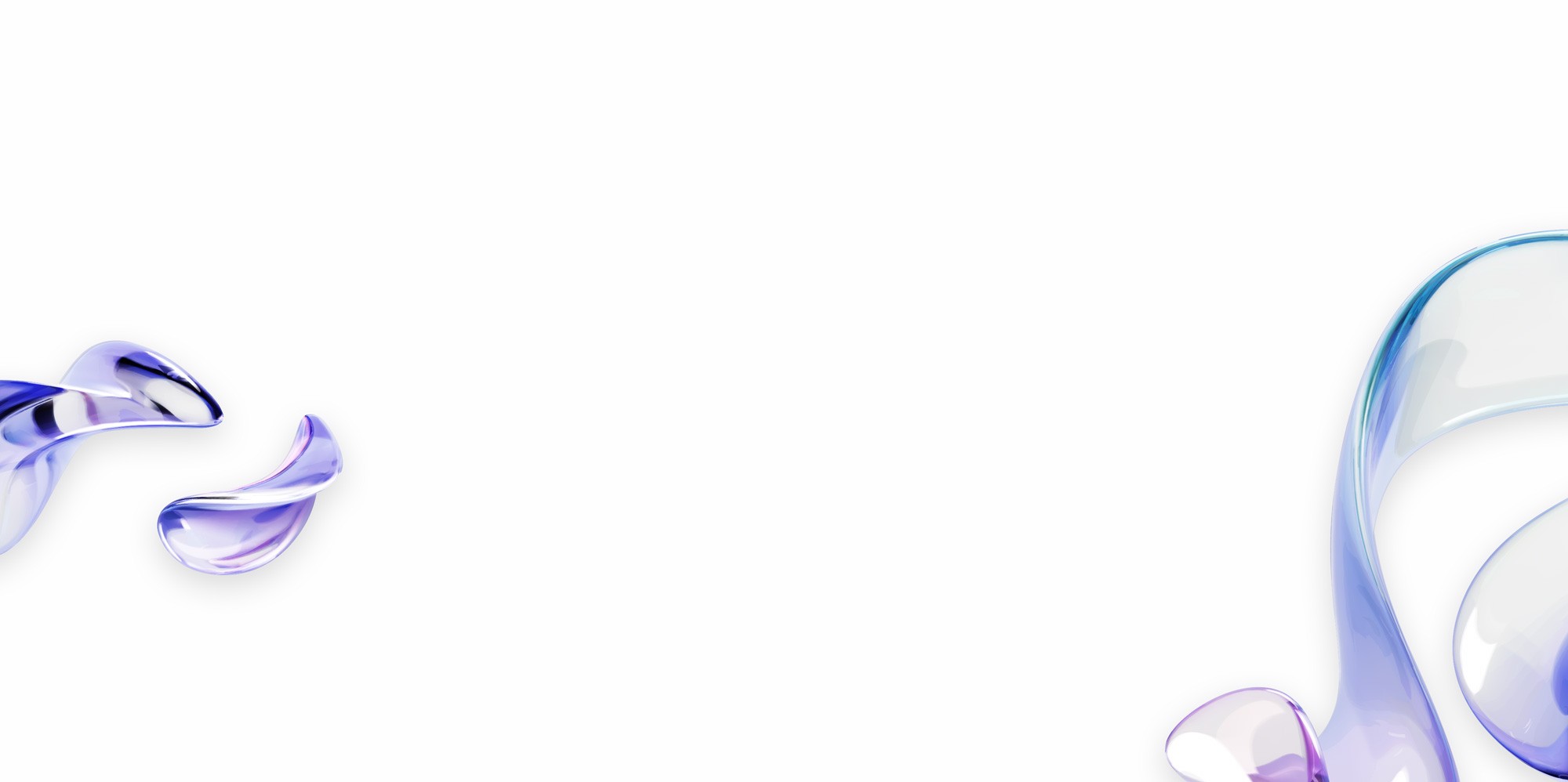Curved abstract shapes on a white background 