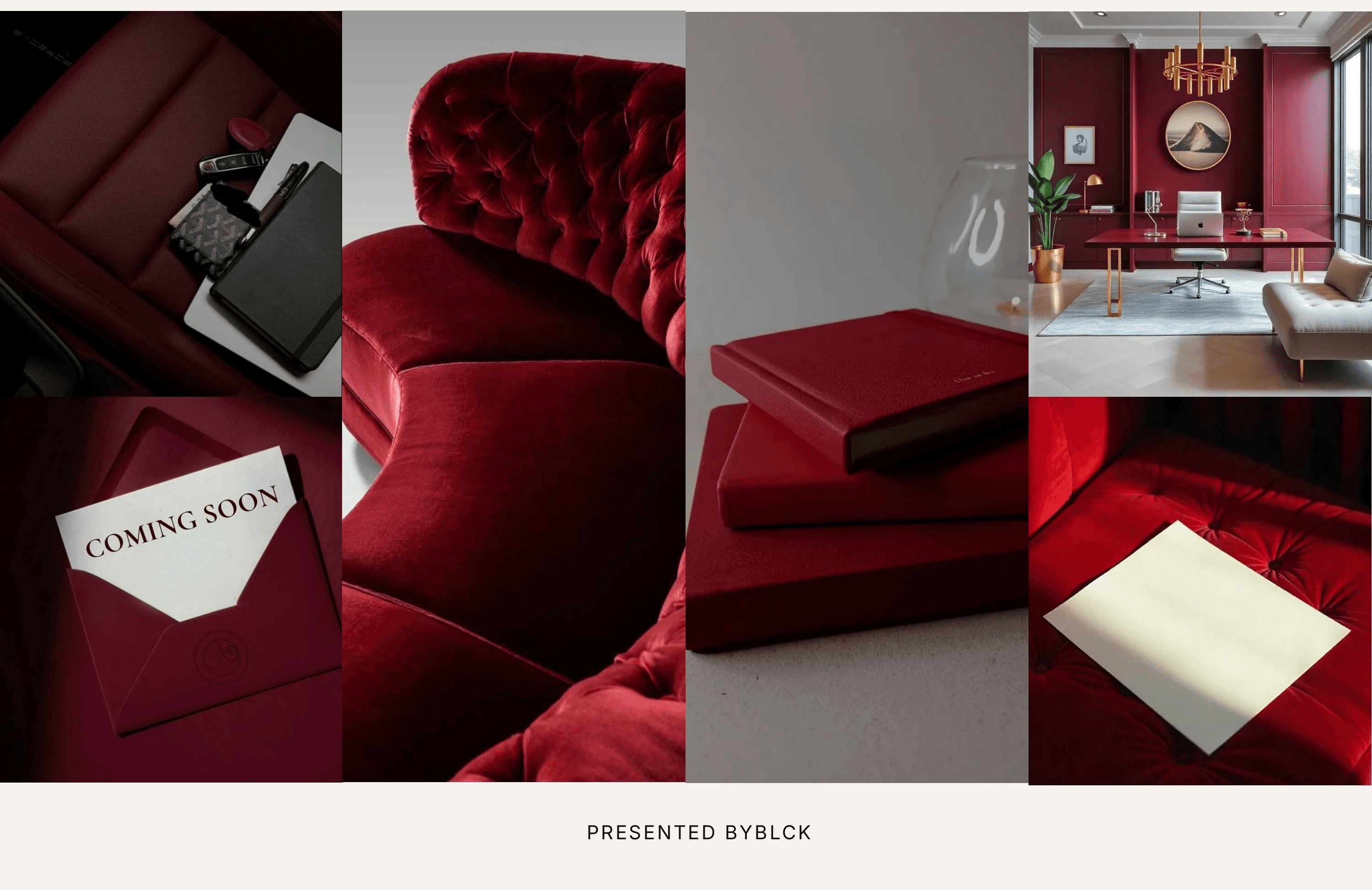 A red minimalistic notebook of Red Couch Advisory