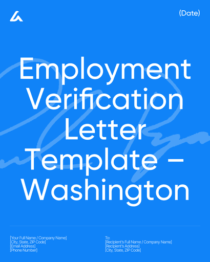 Employment Verification Letter Template – Washington