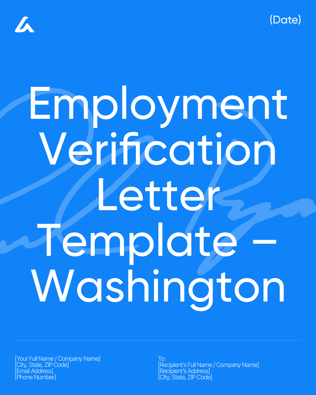 Employment Verification Letter Template – Washington