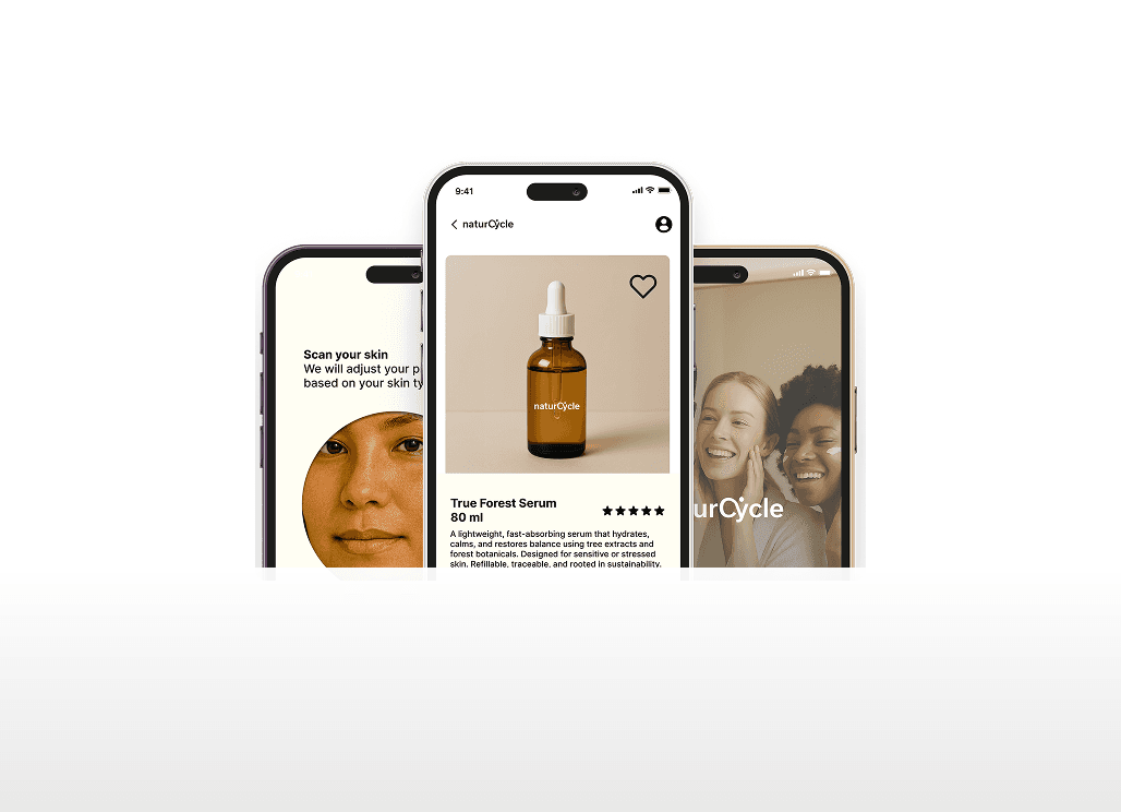 Naturecycle is a prototype for a skincare brand