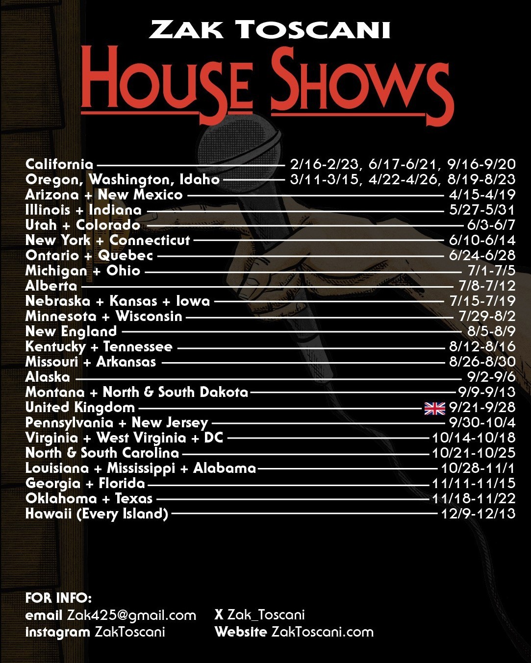 Zak Toscani House Tour Shows