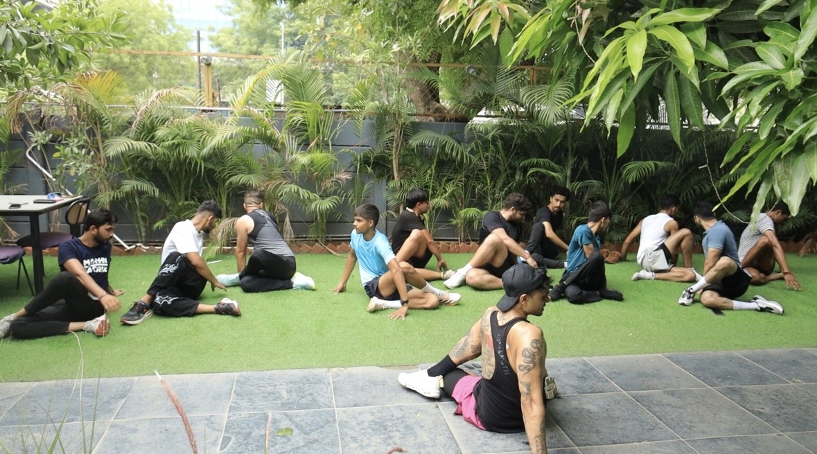 A person on a mountain