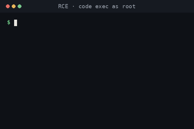 RCE — a java.rmi.MarshalledObject-wrapped gadget hits the FilteredObjectInputStream receiver; the receiver logs msg=null while whoami returns root, unauthenticated code execution as root.