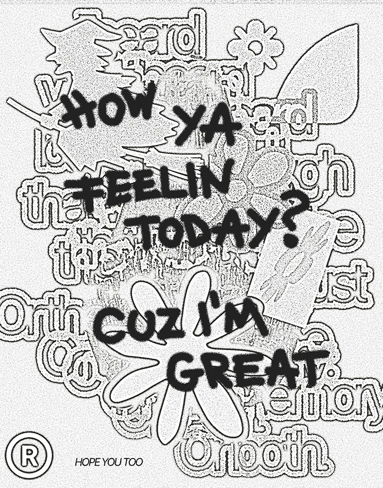 Close-up of a yellow tennis ball sitting on a green court, positioned near the white center line.