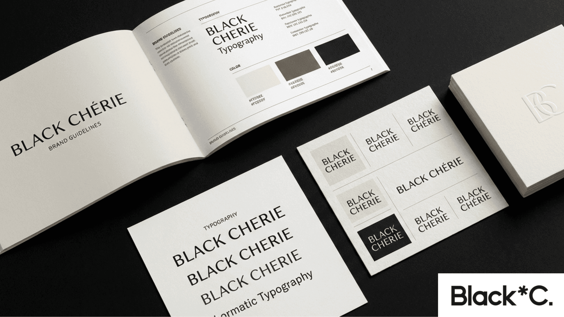Premium branding identity system for founders in Pune – Black Cherie