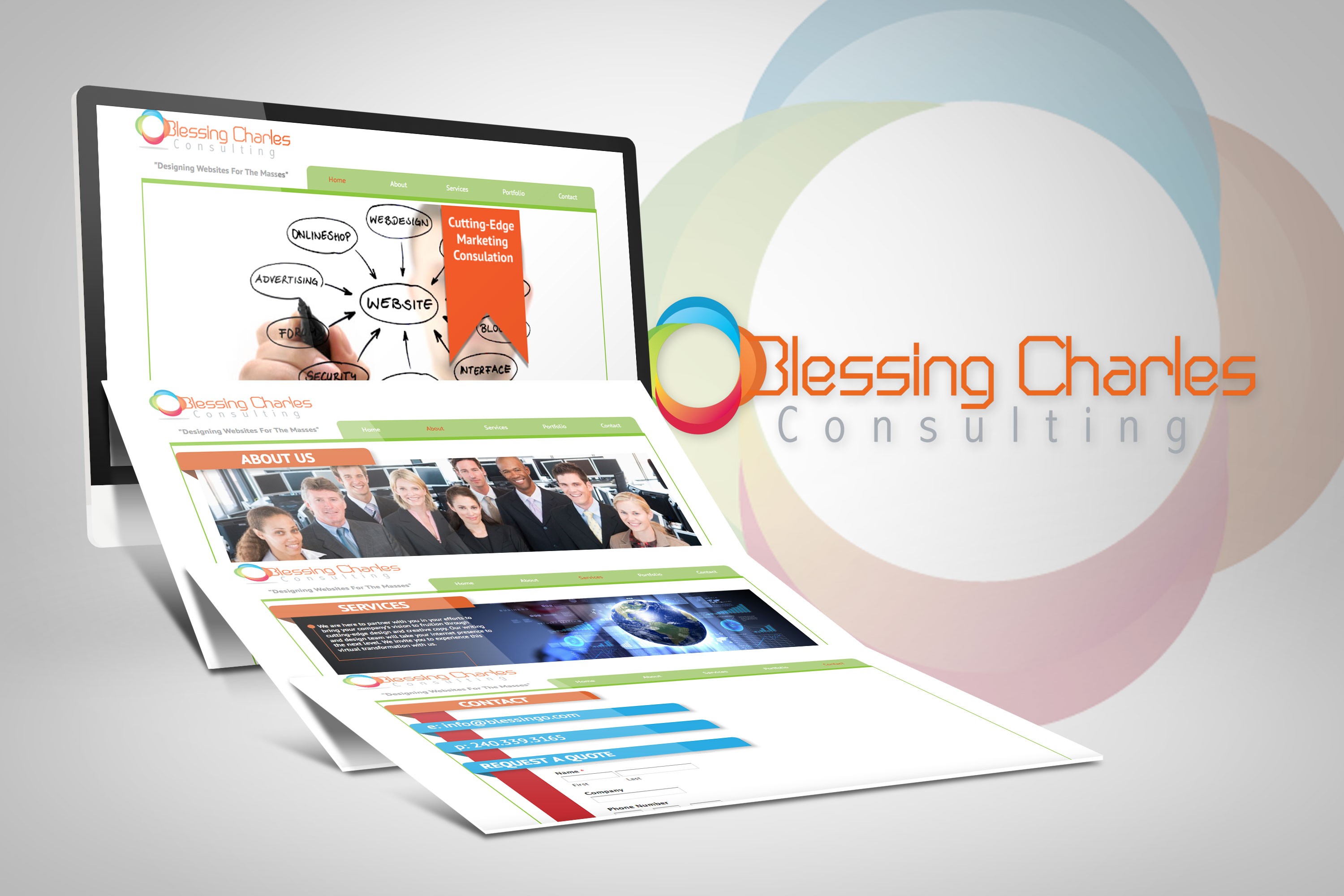 Blessing Charles Consulting Website Mockup